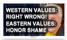 Western Values: Right Wrong! Eastern Values: Honor Shame – Lunch Alert!